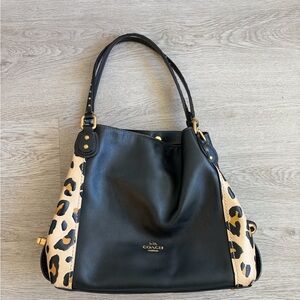 Coach Edie 31 Shoulder Bag with cheetah print